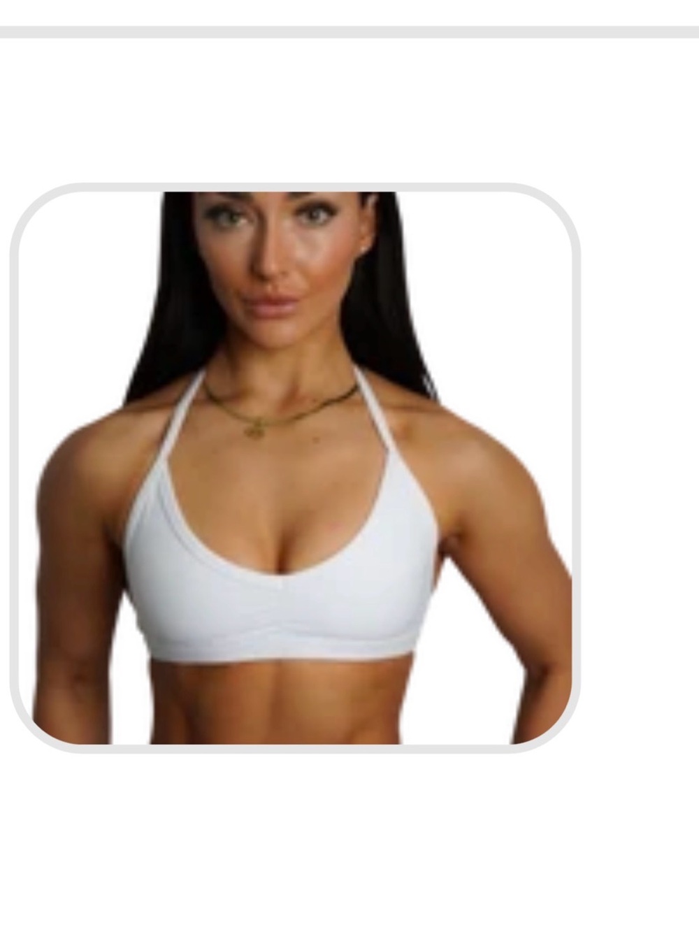 Women’s White Halter Bralette - Comfort Support